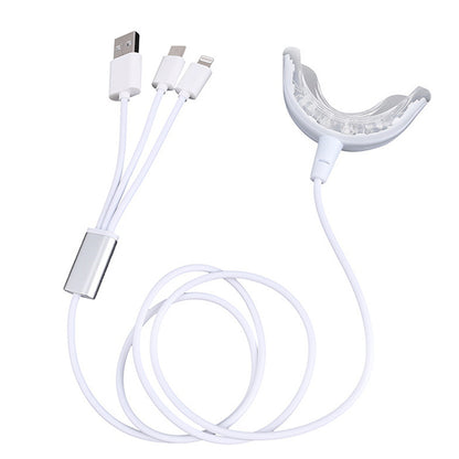 USB Rechargeable 16-LED Blue Light Teeth Whitener by HitMyNeed