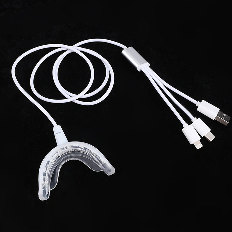 USB Rechargeable 16-LED Blue Light Teeth Whitener by HitMyNeed