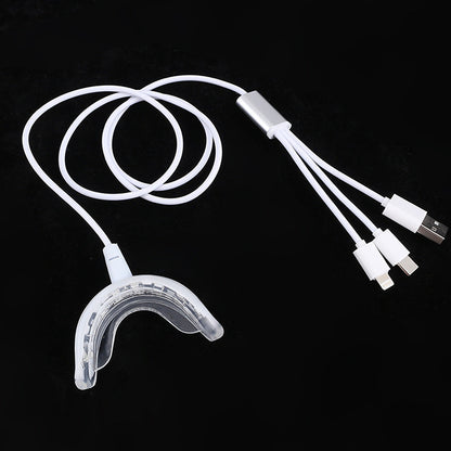 USB Rechargeable 16-LED Blue Light Teeth Whitener by HitMyNeed