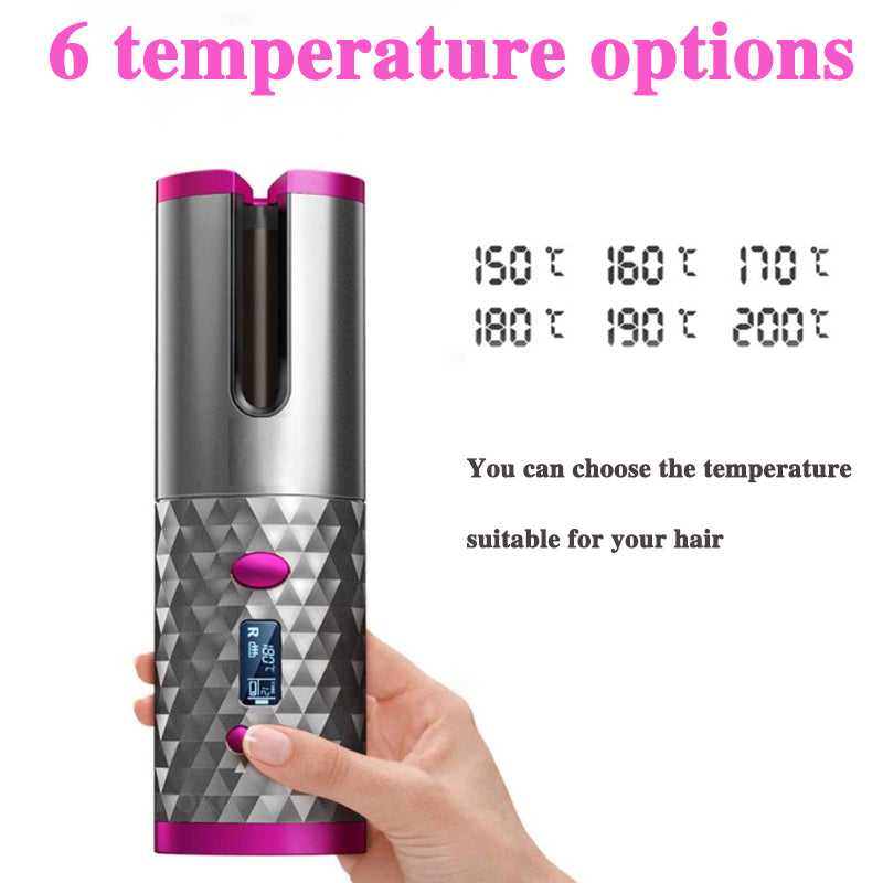 USB Rechargeable Automatic Hair Curler by HitMyNeed