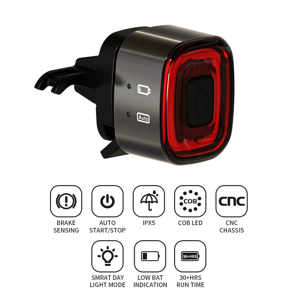 USB Rechargeable Bike Tail Light with Sensor by HitMyNeed