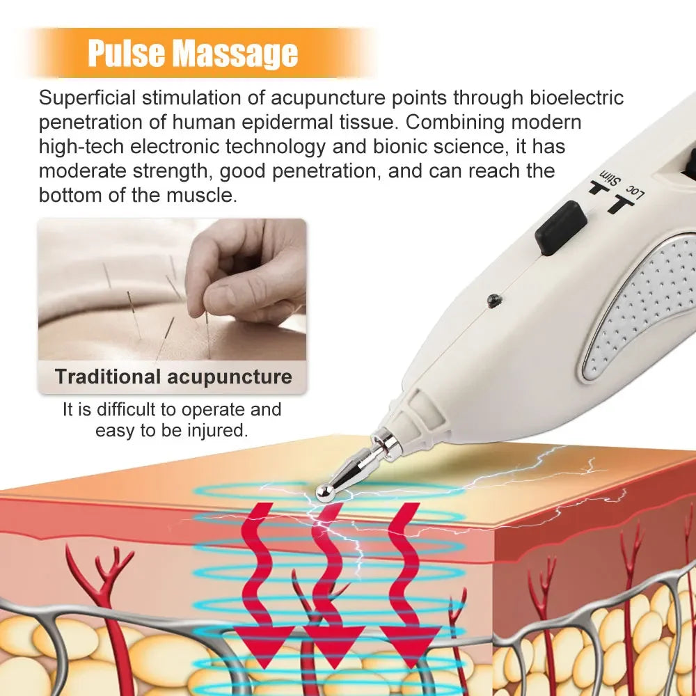 USB Rechargeable Electric Acupuncture & Massage Pen by HitMyNeed