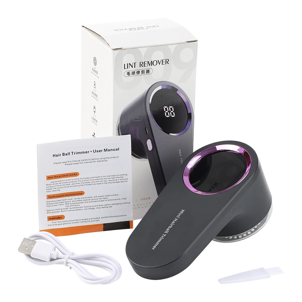 USB Rechargeable Electric Lint Remover for Clothes gray by HitMyNeed