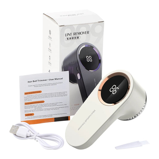 USB Rechargeable Electric Lint Remover for Clothes off-white by HitMyNeed