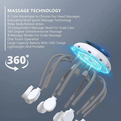 USB Rechargeable Electric Scalp & Head Massager by HitMyNeed
