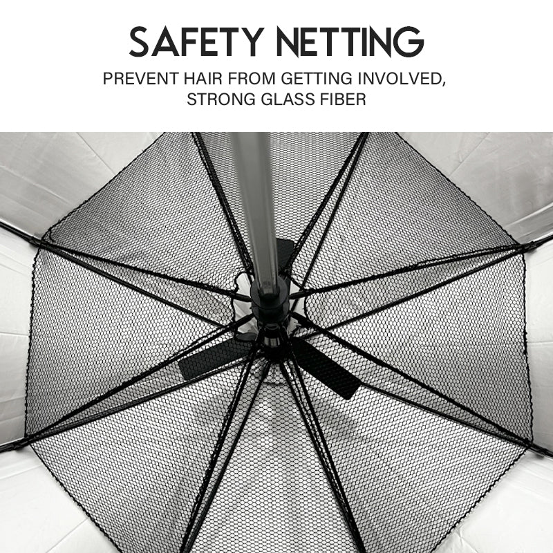 USB Rechargeable Fan Golf Umbrella with UV Protection by HitMyNeed