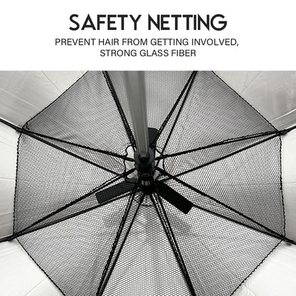 USB Rechargeable Fan Golf Umbrella with UV Protection by HitMyNeed
