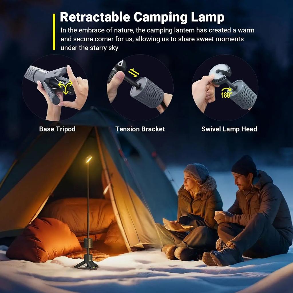 USB Rechargeable LED Camping Lantern IP65, 450 lm by HitMyNeed