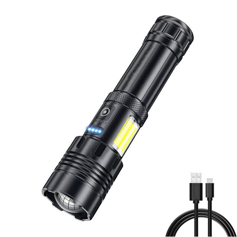 USB Rechargeable LED Flashlight with Power Bank by HitMyNeed