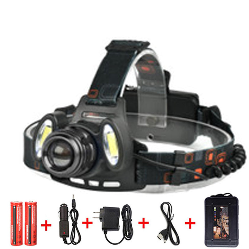 USB Rechargeable LED Headlamp, Waterproof, 4 Modes by HitMyNeed