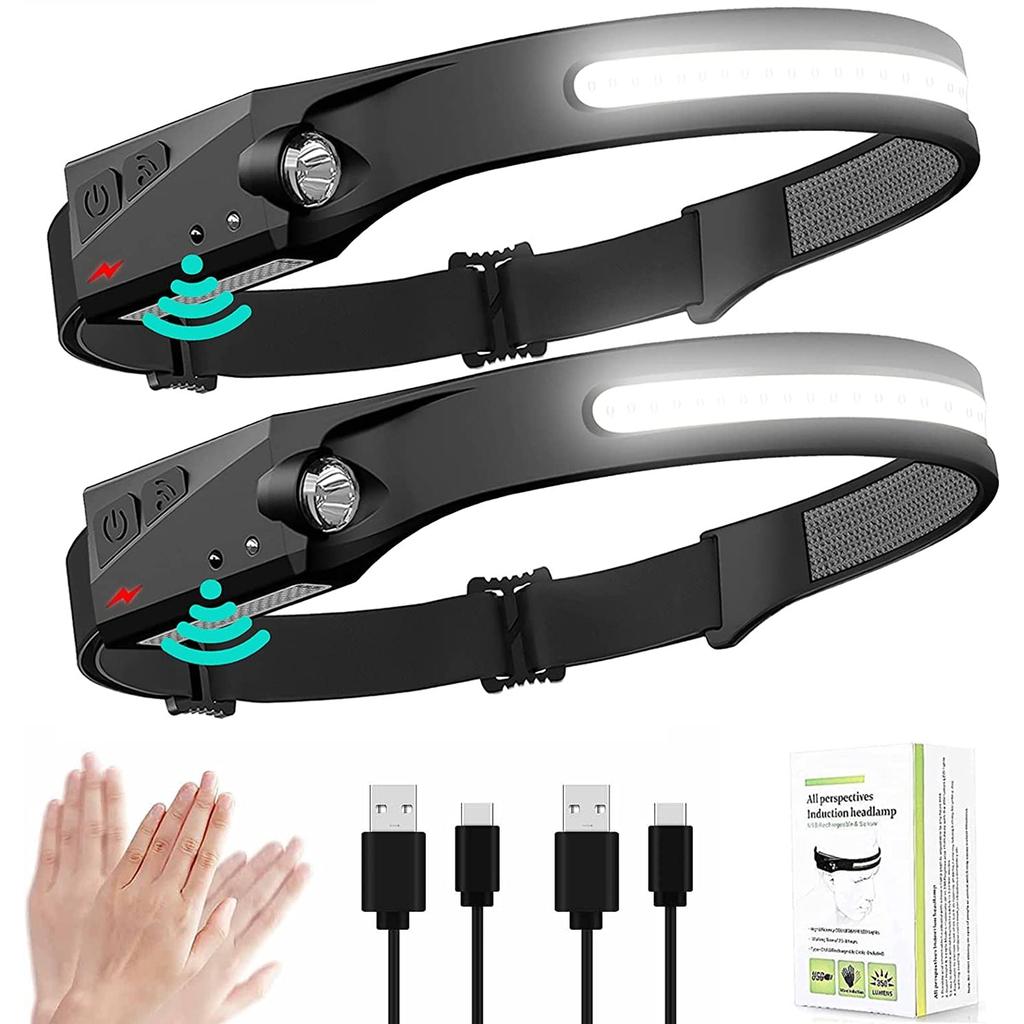 USB Rechargeable LED Headlamp with Sensor Control by HitMyNeed