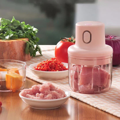 USB Rechargeable Mini Food Chopper 100ml / 250ml 250ml by HitMyNeed