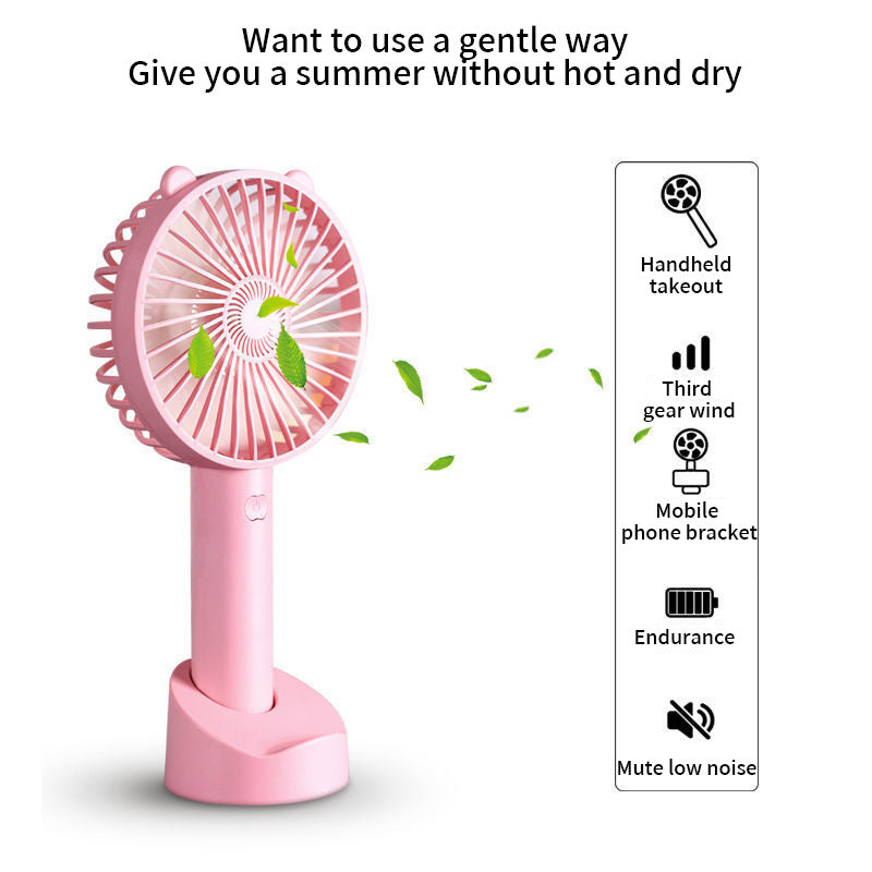 USB Rechargeable Mini Handheld & Desktop Fan by HitMyNeed