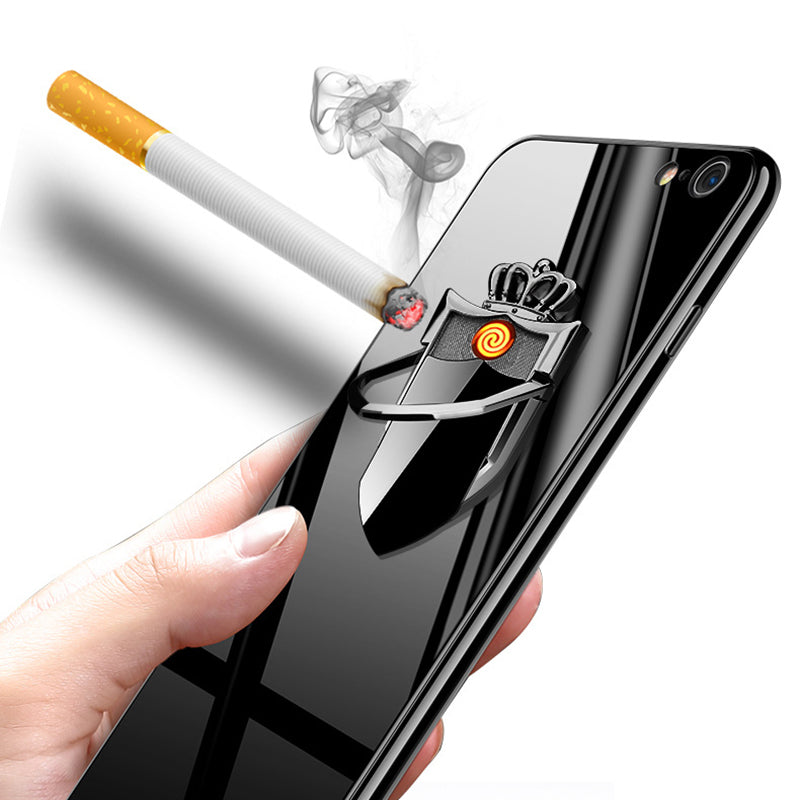 USB Rechargeable Phone Ring Lighter and Stand by HitMyNeed