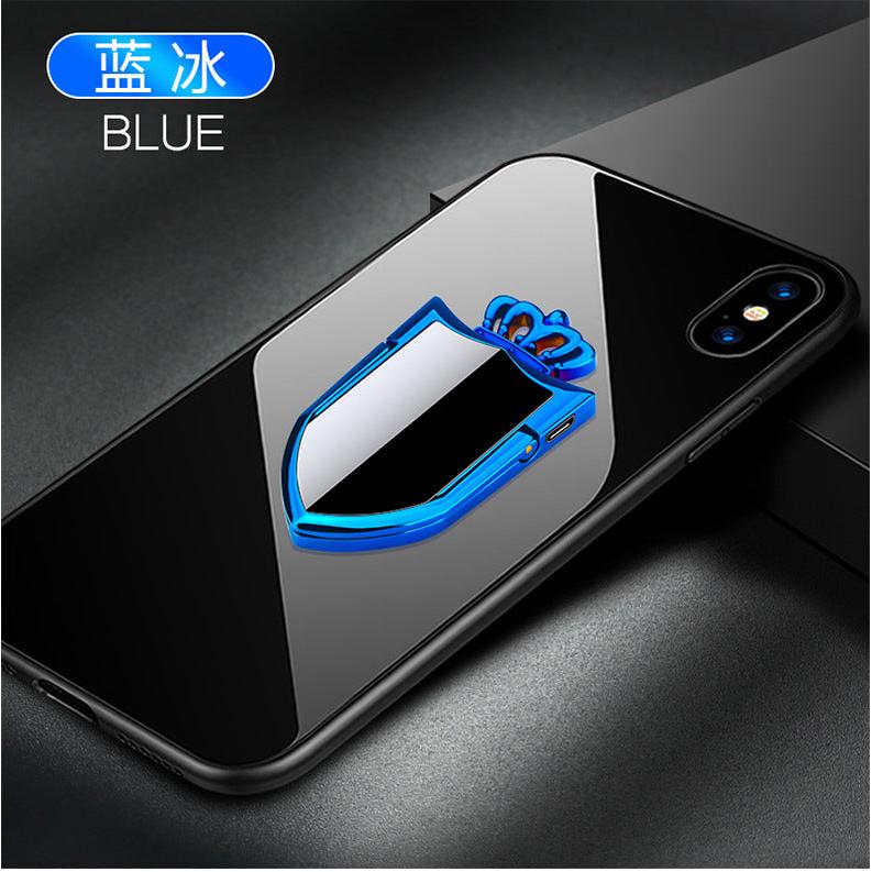 USB Rechargeable Phone Ring Lighter and Stand dark-blue by HitMyNeed