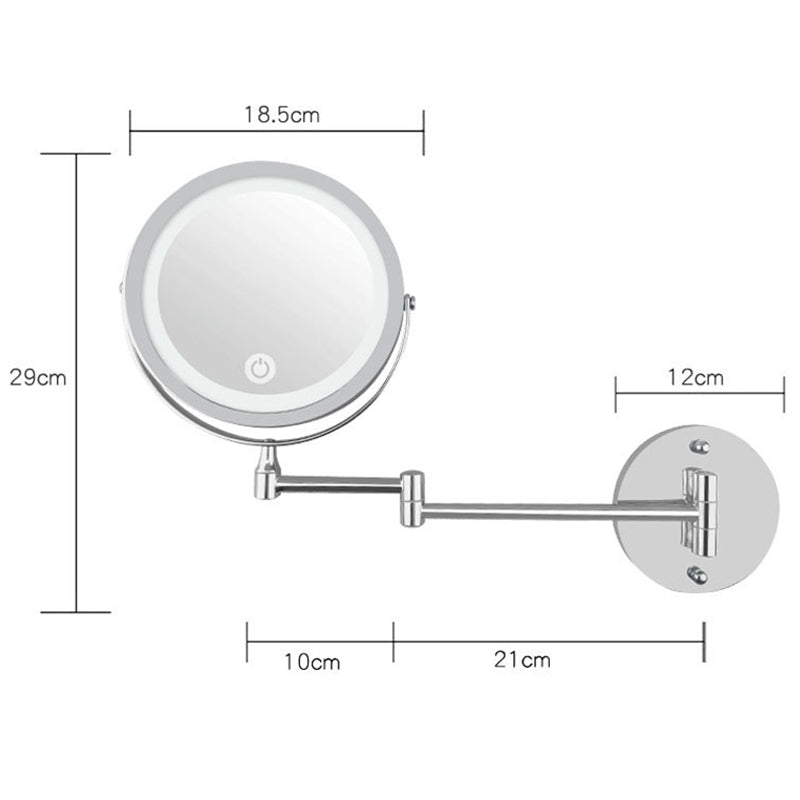 USB Rechargeable Wall Mounted Bathroom Mirror by HitMyNeed