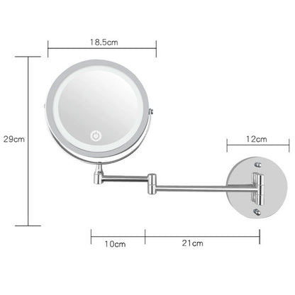 USB Rechargeable Wall Mounted Bathroom Mirror by HitMyNeed