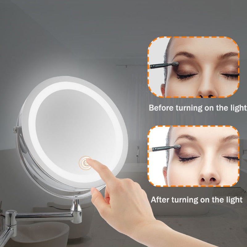 USB Rechargeable Wall Mounted Bathroom Mirror by HitMyNeed