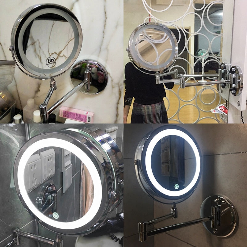 USB Rechargeable Wall Mounted Bathroom Mirror by HitMyNeed