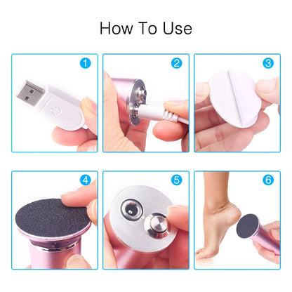 USB Rechargeable Wireless Electric Foot Callus Remover by HitMyNeed
