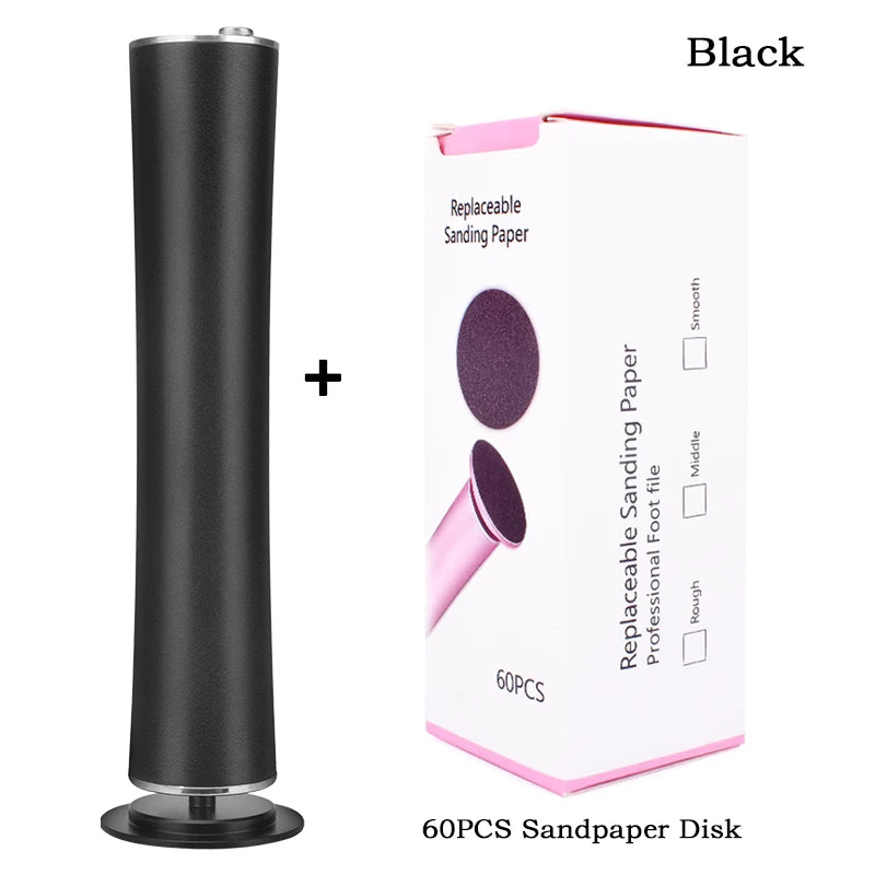 USB Rechargeable Wireless Electric Foot Callus Remover black by HitMyNeed