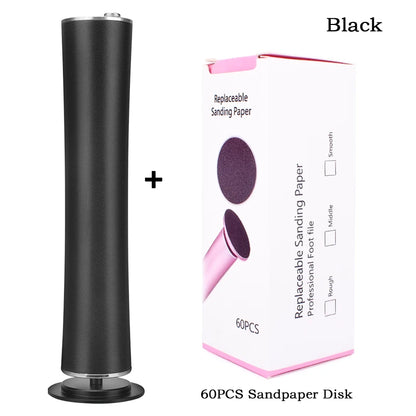 USB Rechargeable Wireless Electric Foot Callus Remover black by HitMyNeed
