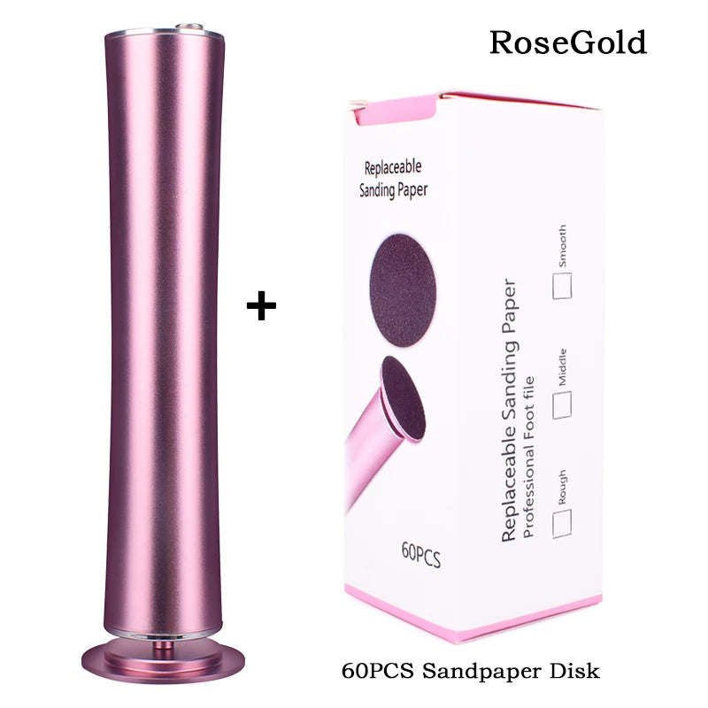USB Rechargeable Wireless Electric Foot Callus Remover pink by HitMyNeed