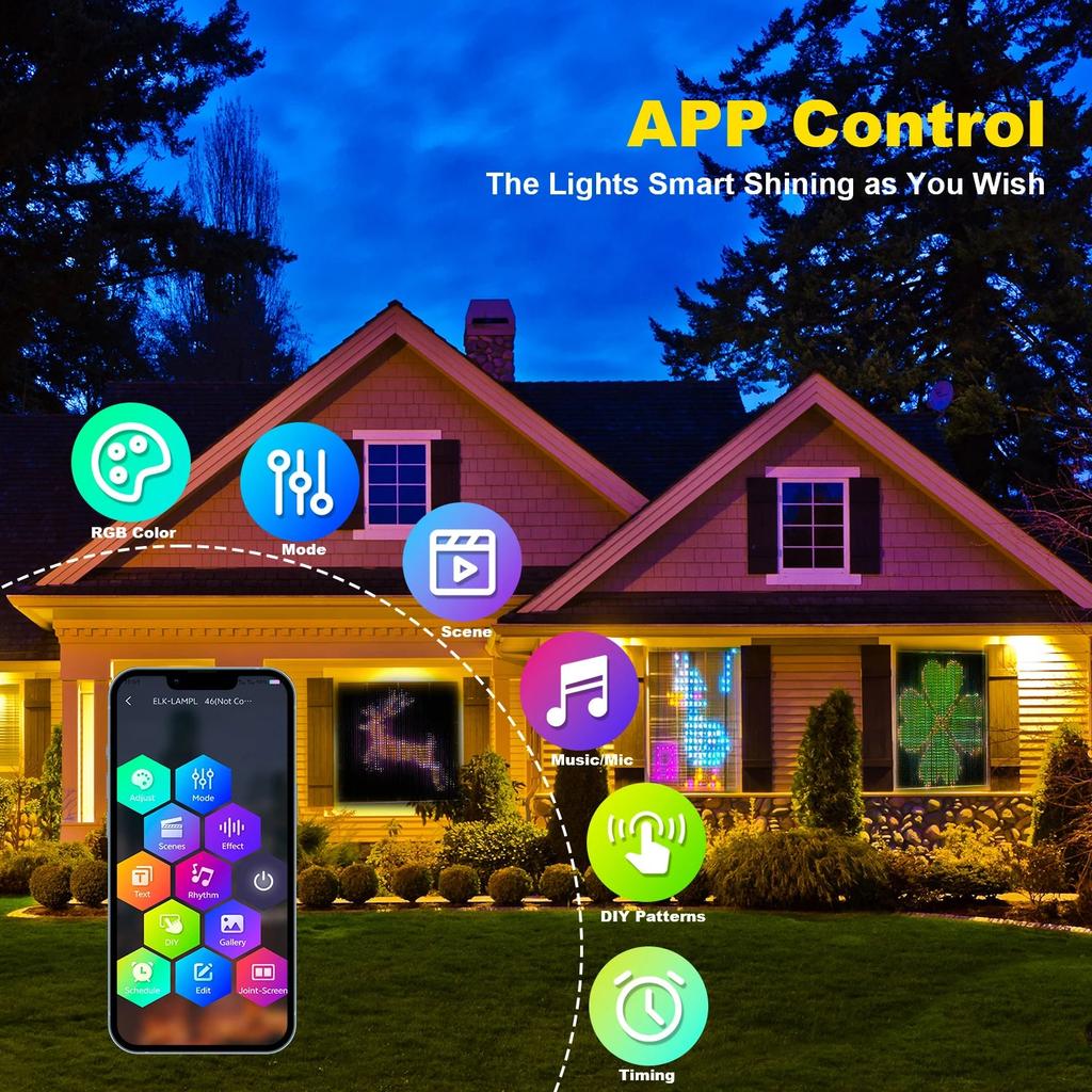 USB RGB Smart Curtain Lights with App & Music Sync by HitMyNeed