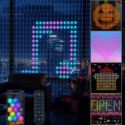 USB RGB Smart Curtain Lights with App & Music Sync 3x3m by HitMyNeed