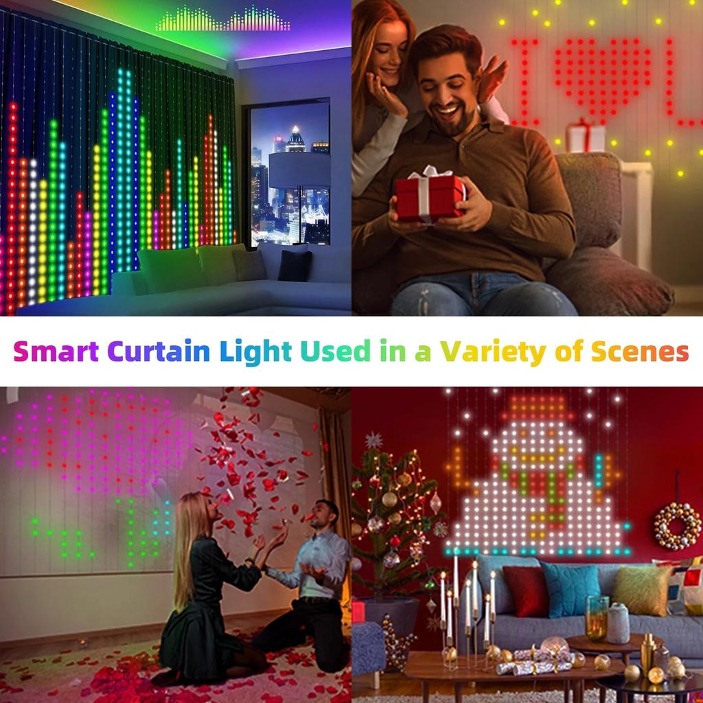 USB RGB Smart Curtain Lights with App & Music Sync by HitMyNeed