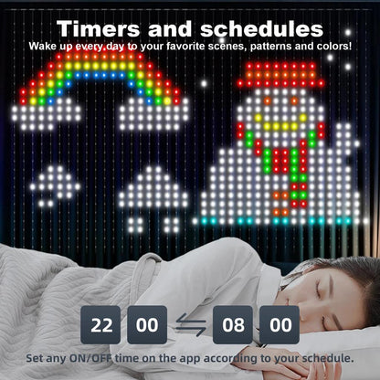 USB RGB Smart Curtain Lights with App & Music Sync by HitMyNeed