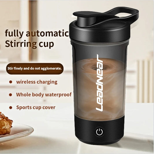 USB Self-Stirring Shaker Cup for Protein & Shakes black by HitMyNeed