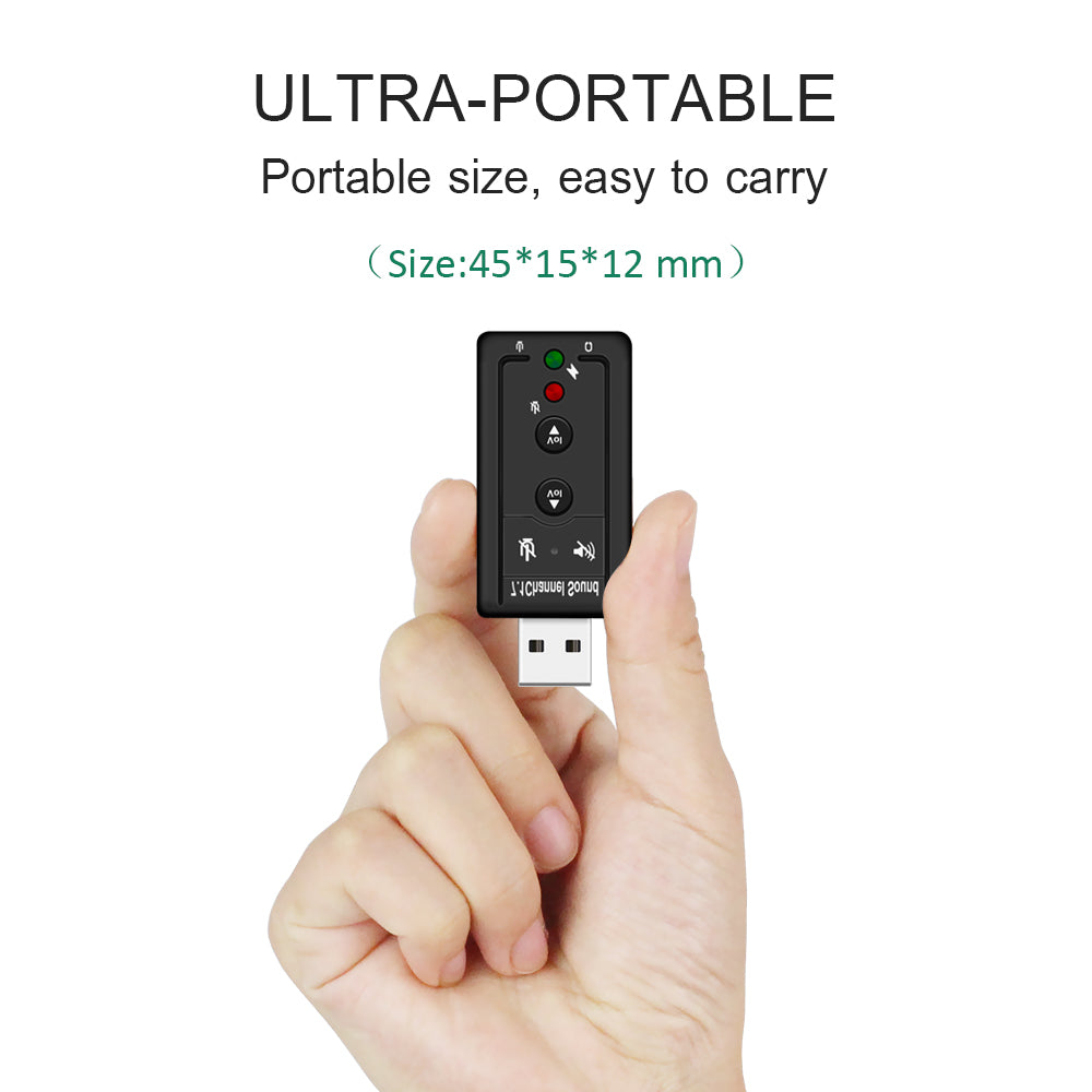 USB Sound Card Adapter with Virtual 7.1 Audio by HitMyNeed