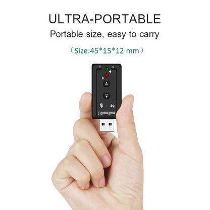 USB Sound Card Adapter with Virtual 7.1 Audio by HitMyNeed
