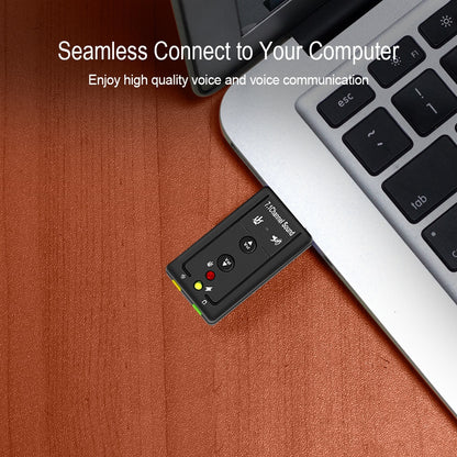 USB Sound Card Adapter with Virtual 7.1 Audio by HitMyNeed