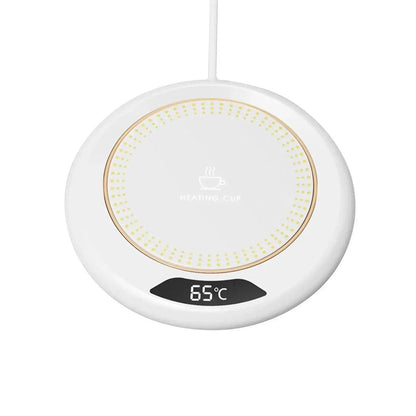 USB Thermostatic Heating Coaster with 3 Heat Levels white by HitMyNeed