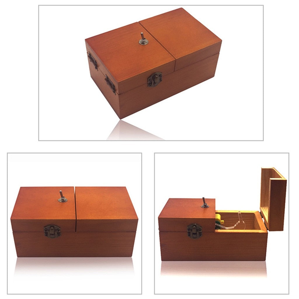 Useless Box Wooden Desk Toy Novelty Gift by HitMyNeed