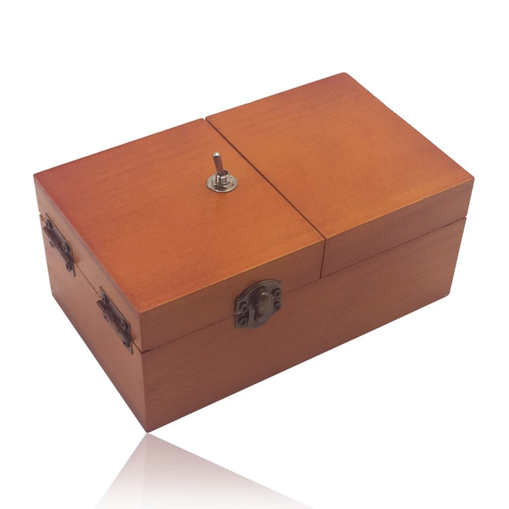 Useless Box Wooden Desk Toy Novelty Gift by HitMyNeed