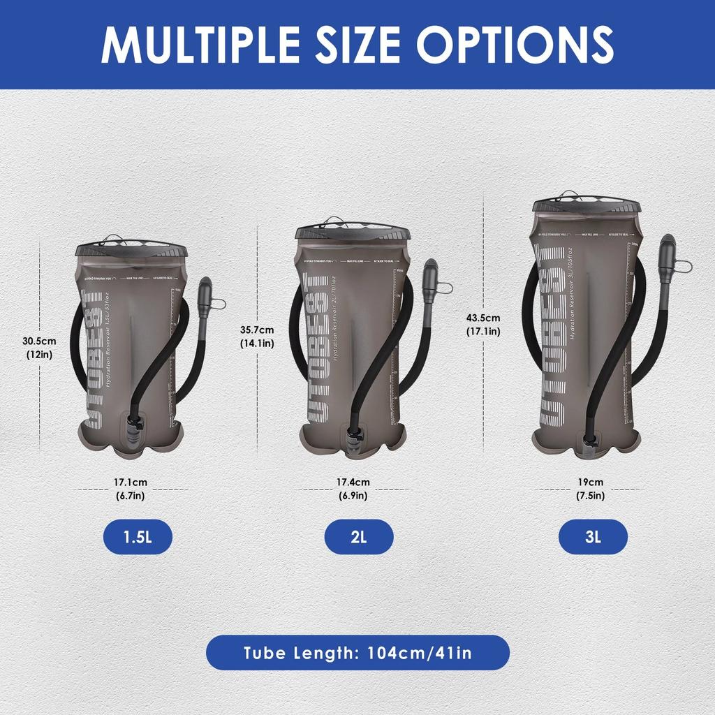 UTOBEST TPU Hydration Bladder 1.5L 2L 3L by HitMyNeed