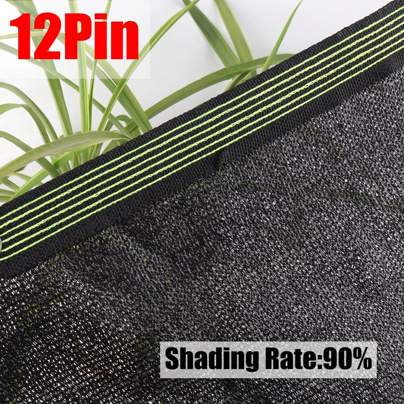 UV Blocking Greenhouse Sun Shade Net 12pin-black-nets 1-5x7m by HitMyNeed