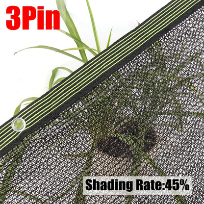 UV Blocking Greenhouse Sun Shade Net 3pin-black-nets 1x1m by HitMyNeed