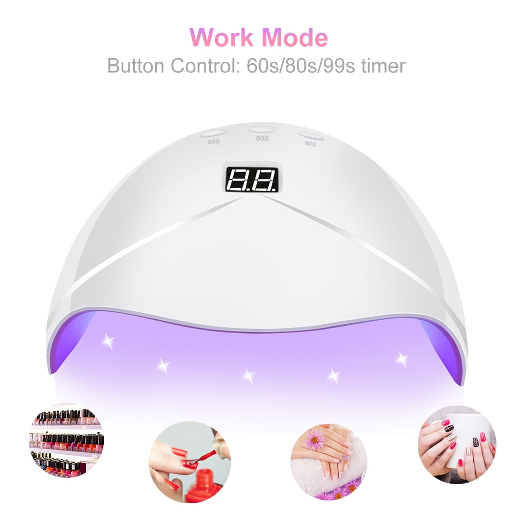 UV LED Nail Lamp Quick Dry with Timer Settings by HitMyNeed