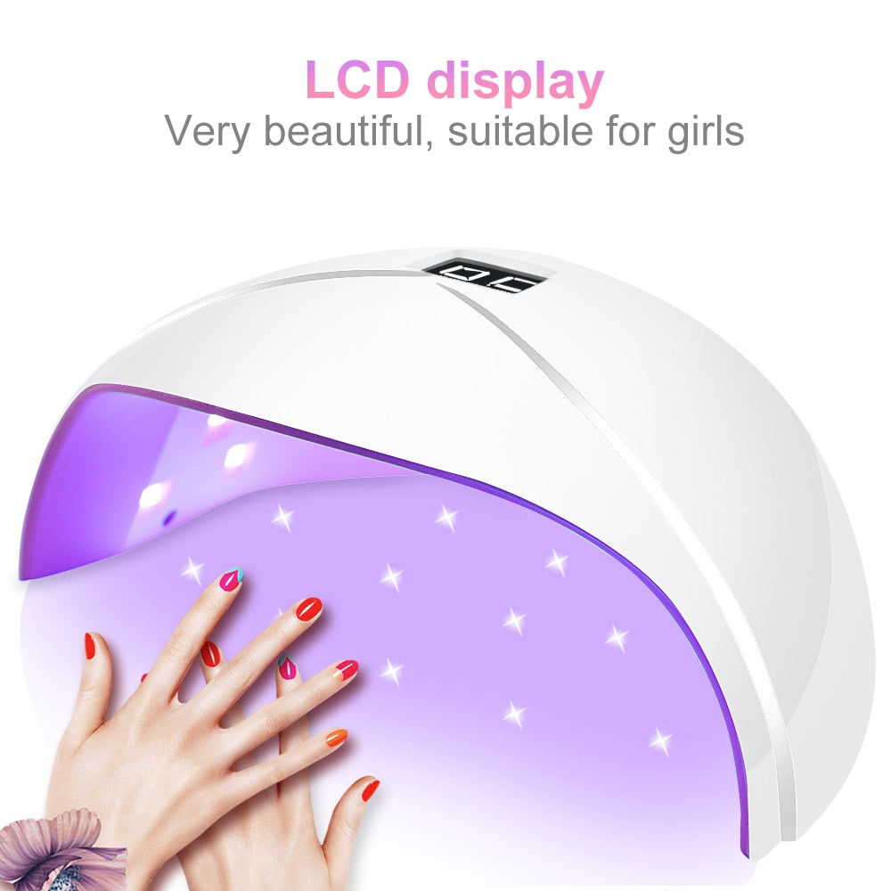 UV LED Nail Lamp Quick Dry with Timer Settings by HitMyNeed
