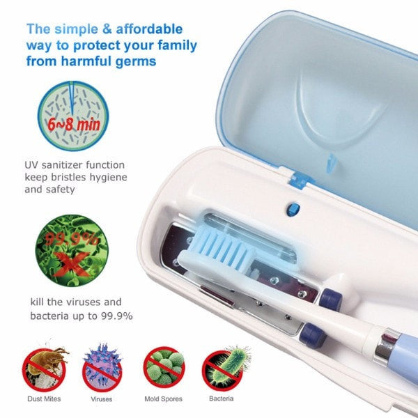 UV Toothbrush Sanitizer Travel Case by HitMyNeed