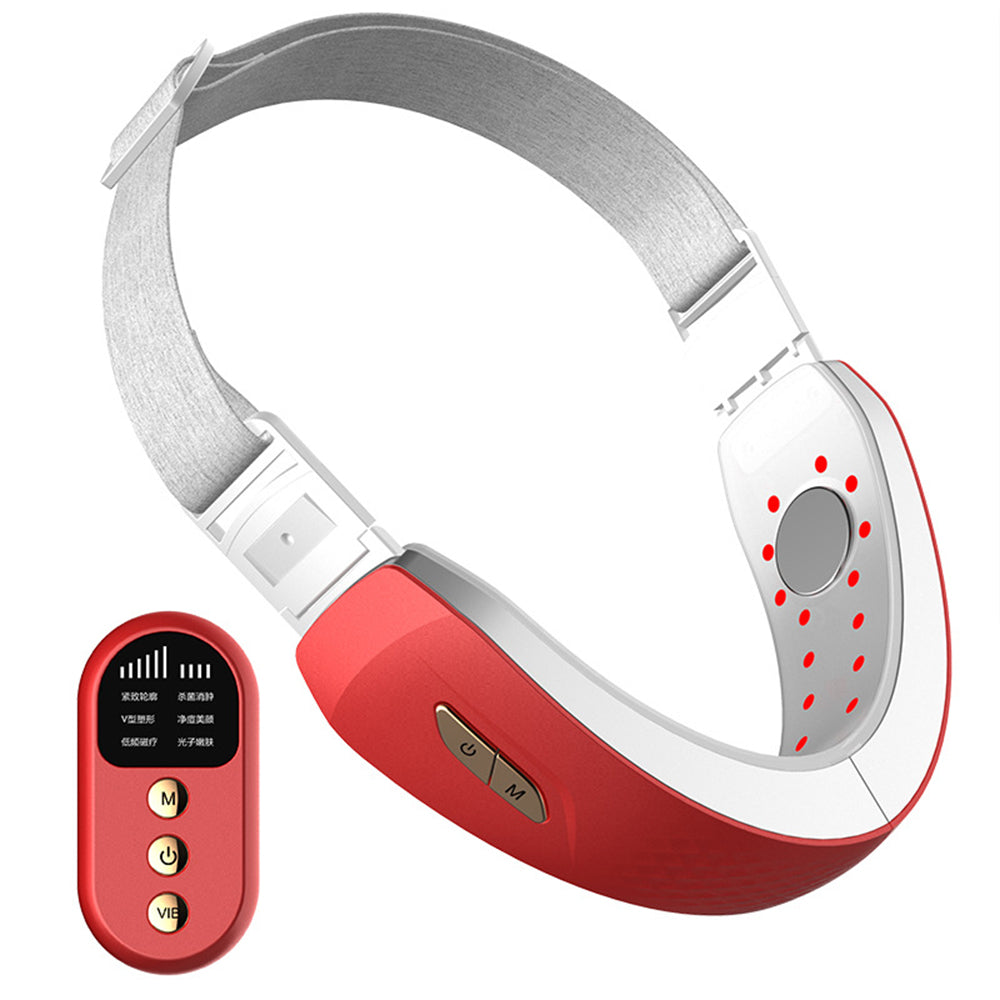 V-Line LED Facial Lifting & Double Chin Reducer Device red by HitMyNeed