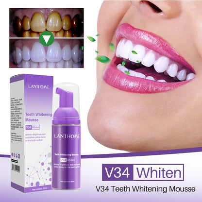 V34 Toothpaste Mousse Teeth Whitening 50ml by HitMyNeed