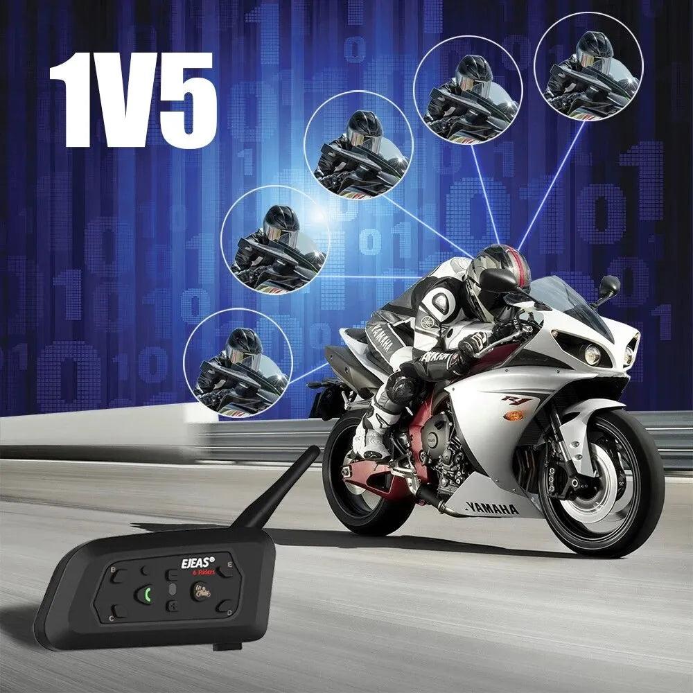 V6 Pro Bluetooth Motorcycle Intercom Headset 1200m by HitMyNeed