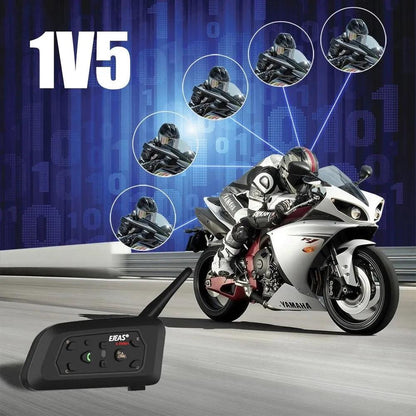 V6 Pro Bluetooth Motorcycle Intercom Headset 1200m by HitMyNeed