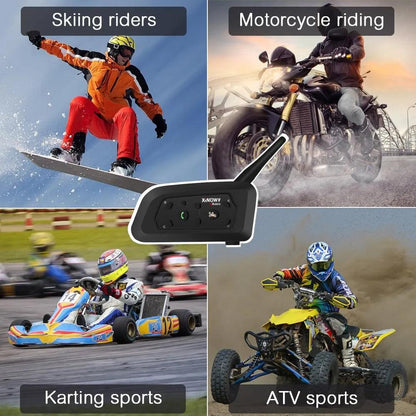 V6 Pro Bluetooth Motorcycle Intercom Headset 1200m by HitMyNeed