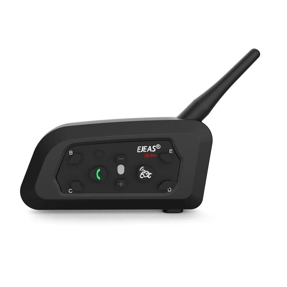 V6 Pro Bluetooth Motorcycle Intercom Headset 1200m Single Pack by HitMyNeed
